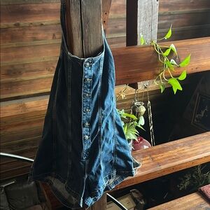 Denim Button-Up Romper
